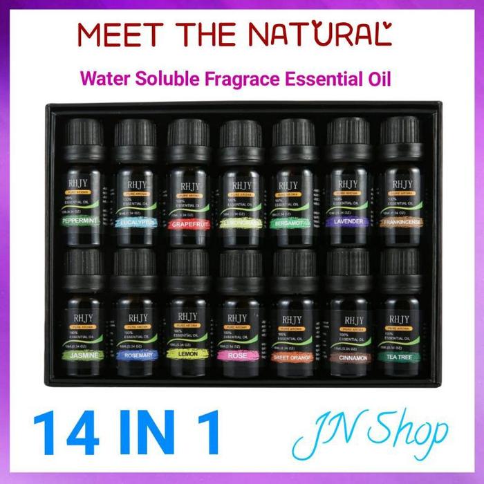 Essential Oil Aroma Paket 14 IN 1 Aromatherapy Essential OIL BASE MINYAK DIFFUSER ORIGINAL