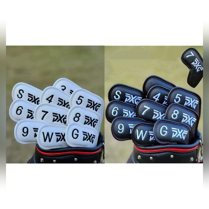 PREMIUM PXG Golf Iron Set Headcover Premium PU Sarung Pelindung Stik Golf Iron PXG Leather