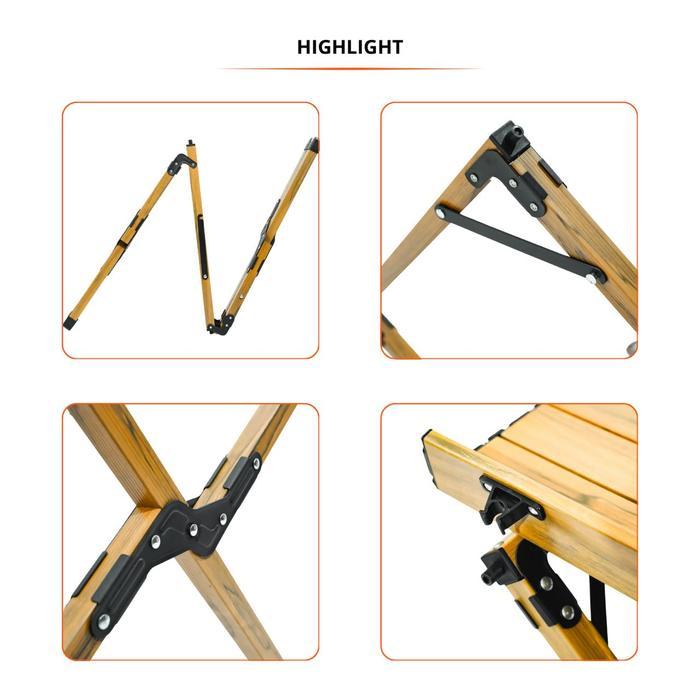 Eiger - BOGABOO FOLDING TABLE 005 Wood Grain -Meja Camping Lipat Meja Lipat Outdoor Portable