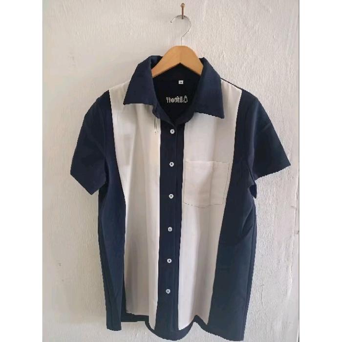 Atasan Blus Wanita Import Lengan Pendek Bahan Sifon Liftoff - Baju Formal Modern Murah