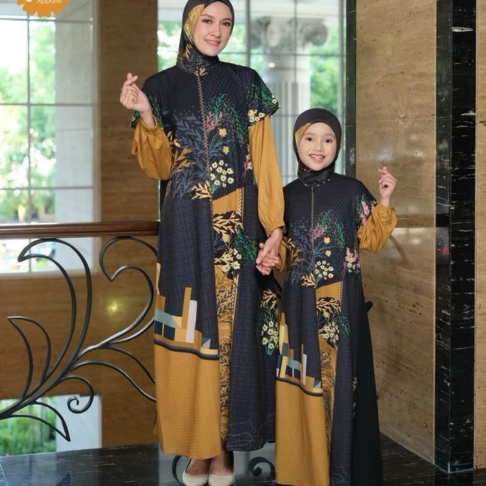 Serenade Dress Kids by Giok Kids / Dress anak by Giok scarf / Dress sarimbit / Dress Couple anak dan