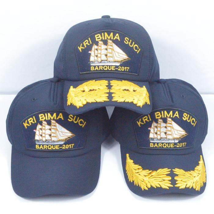 Topi Kri Bima Suci Barque-2017 TNI AL Kain Ribstob TR Warna Biru Tua Navy Anggota Pamen Pati All Siz