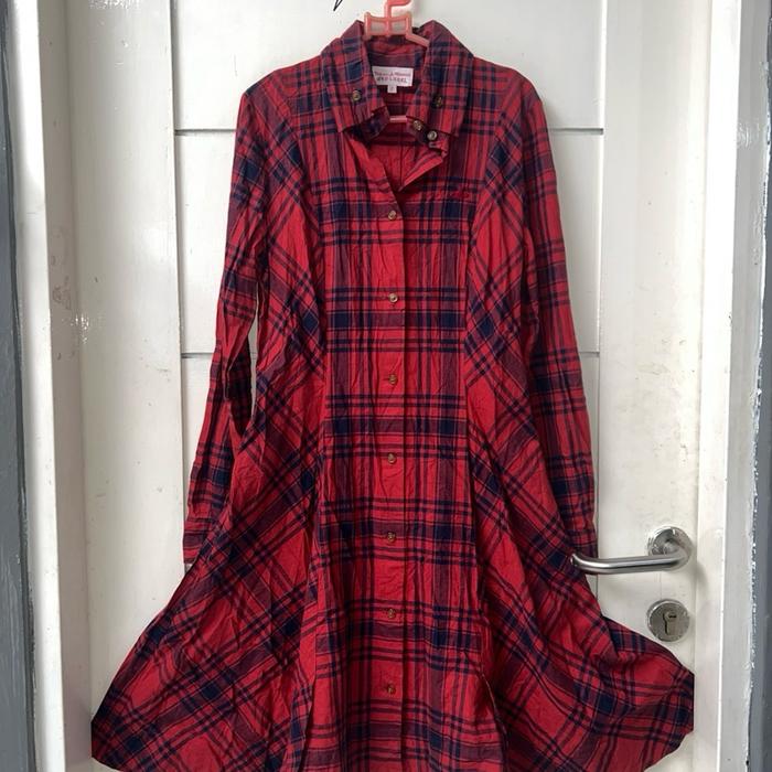 Vivienne westwood red label plaid midi dress