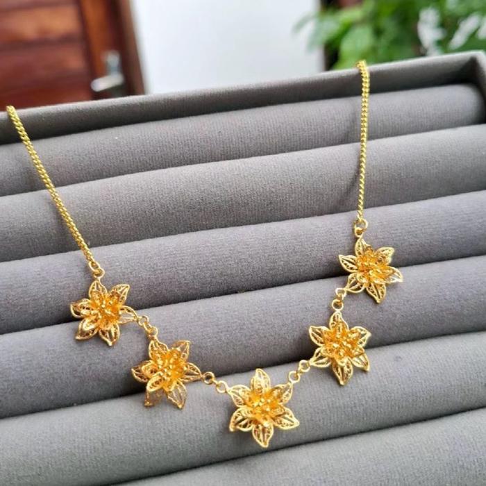 Kalung kendari rencet / kalung kendari / kalung bunga kendari