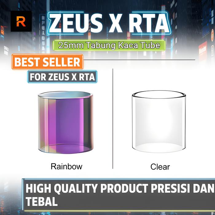 [FLASH SALE]  ZEUS X RTA Replacement Glass | 25 25mm Tabung Kaca Tube