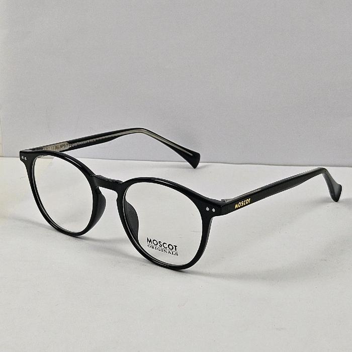 Moscot Bulat Frame Kacamata Pria Wanita Moscot Bulat 81069 Hitam Full Bisa Lensa Blueray Photocromic