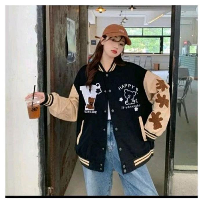 V HAPPY BASEBALL PARSITI JUMBO STYLISH KOREAN TERBAIK// V HAPPY BASEBALL PARSITI JUMBO XXL DAN XL