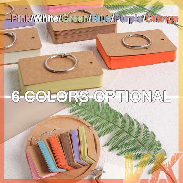 FLASH CARD/FLASH CARD POLOS 50 LEMBAR Flash Card / Memo Ring / Flash Card Polos Edukasi Belajar Anak