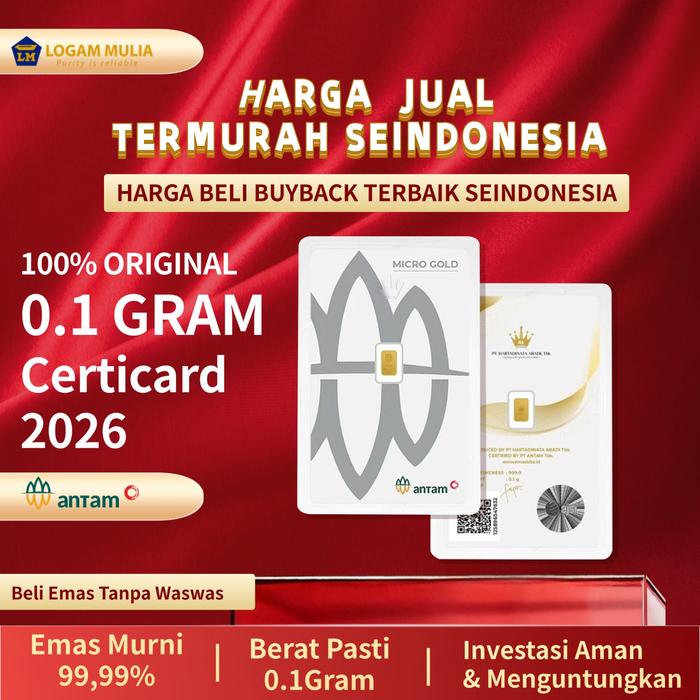 EMAS ANTAM ANTAM LOGAM MULIA CERTIEYE 0.1 GRAM, - 2026
