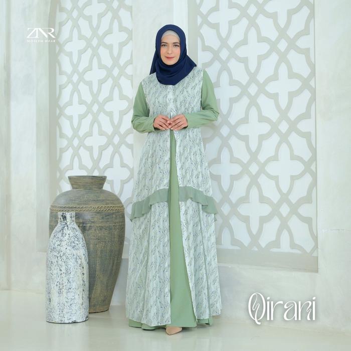 -	Gamis Wanita Terbaru Lebaran Baju Gamis Wanita Premium dengan Outer Baju Muslim Dress Wanita Kekin