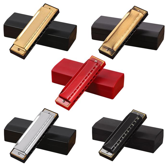 Key Of C Blues Harmonika 10 Lubang 20 Tone Organ Harmonika