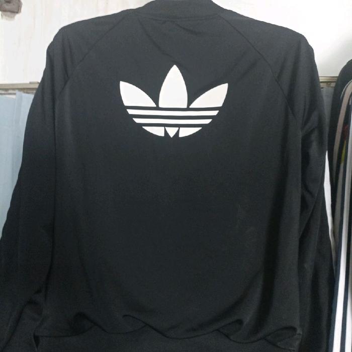 Jaket ADIDAS BIG LOGO HITAM VINTAGE TRACKTOP