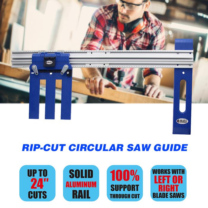 Rip-Cut Circular Saw Guide Precision Edge Guide Power Saw Rip Fence