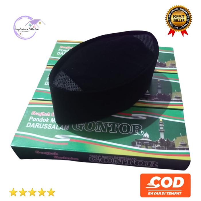 [COD] Peci Songkok Hitam AC GONTOR Original Beludru Halus / Pecinya Para Santri GONTOR