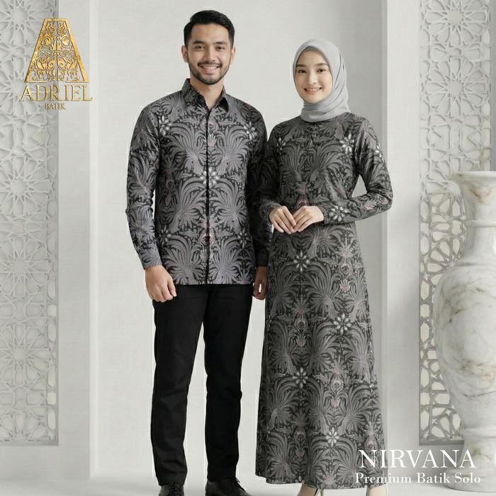NIRVANA BATIK COUPLE (Kemeja/Outer/Gamis)- Kemeja Outer Batik Premium Solo Lengan Panjang Reguler Fi