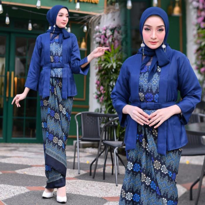 Set Baju Kebaya Kutu Baru Baloteli Panjang Setelan Kebaya Kutubaru Kabaya Putu Baru Untuk Kondangan 