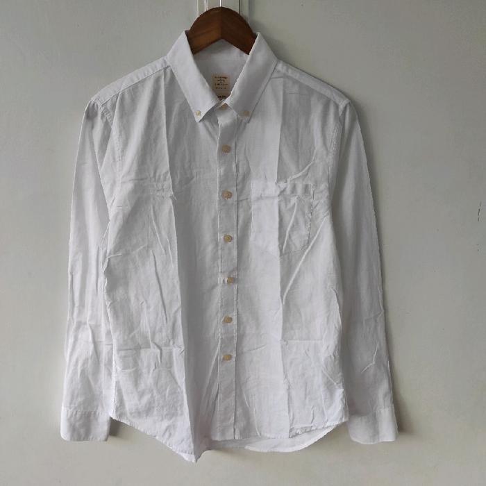 KEMEJA PUTIH GIORDANO SIZE S SECOND - pria