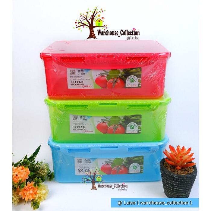 Tempat Makan Sealware 5 Lt & 3 Lt /Lock 4 Kotak beras Toples GL7265/ GL7264 Green Leaf