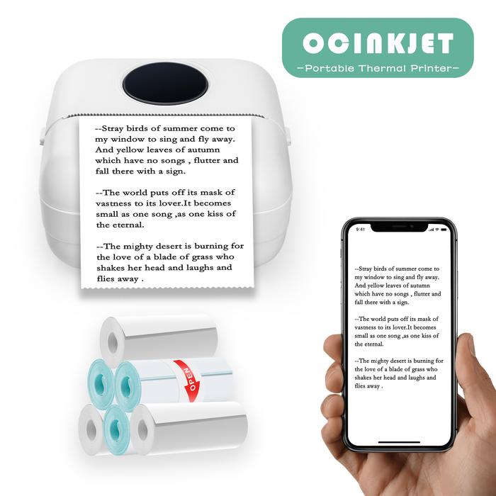 OCINKJET X5 Portable Thermal Printer Mini Wireless Bluetooth Pocket