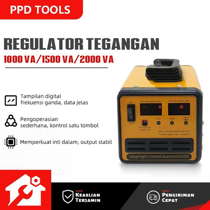 TERBARU PPD 220V/2000vA Stabilizer Tegangan Untuk Kulkas Rumah Tangga, Layar Tv, Mesin Cuci, Stabili