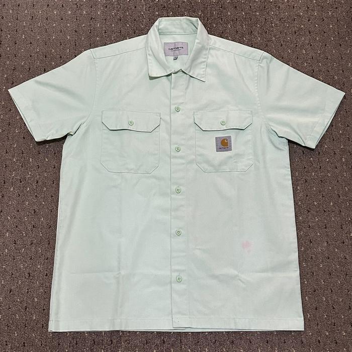 Carhartt WIP S/S Master Shirt Spearmint Green (Short Sleeve Workshirt) not Stussy, Deus Ex Machina, 