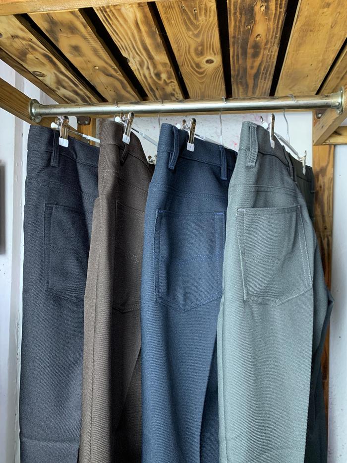Celana lea gabardine permanent press custom model chino & jeans boot cut, reguler, slim fit