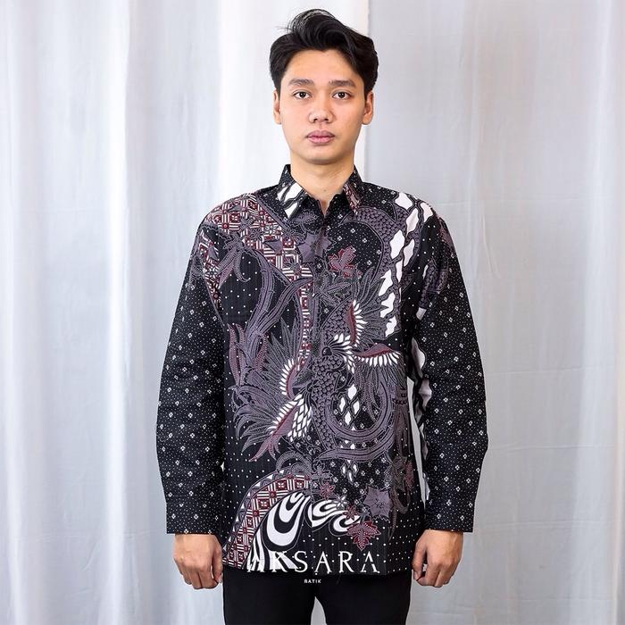 AKSARA BATIK | LINGGA Series | Kemeja Batik Pria Lengan Panjang Katun Prima PREMIUM Lapis Furing