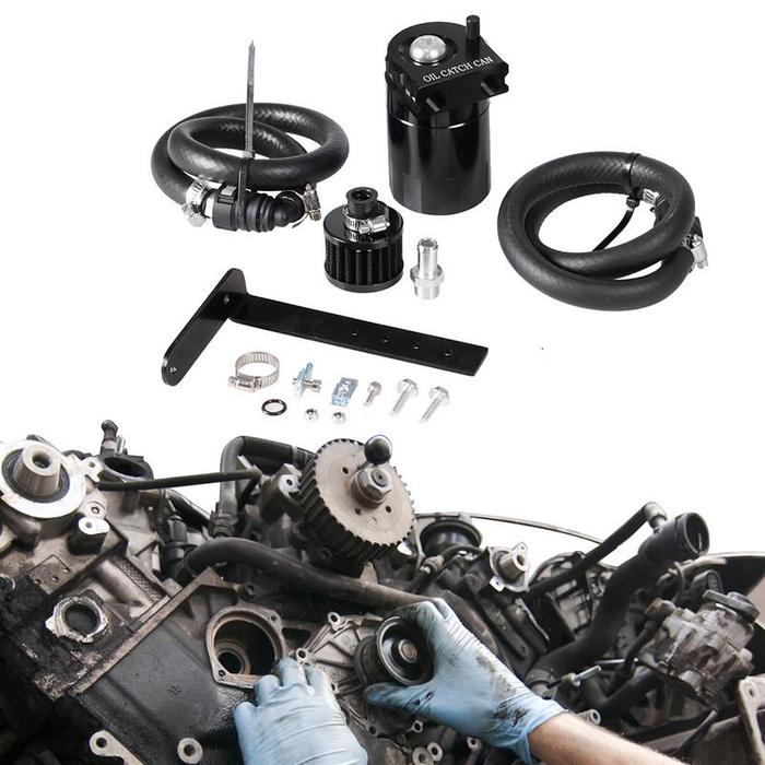 Univerisal Oil Catch Can Kit Breathable Oil Catch Can Tank Oil Catch