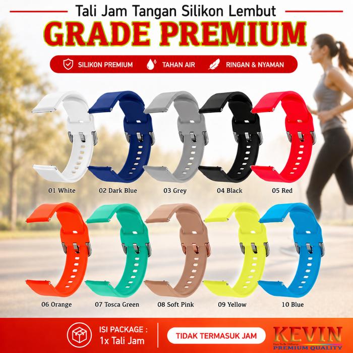 ATS Strap 20mm Universal Quick Release - Tali Jam Tangan Rubber Silikon Aneka Warna
