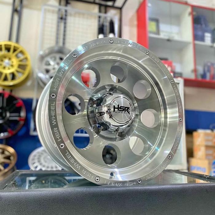 Paket Velg HSR Duffy Ring 15 Lebar 8 Ban 31 10,5 R15 Accelera MT Mobil Jimny Katana