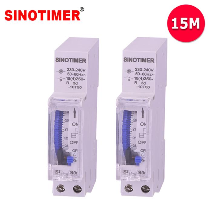 15mins 24hours Mechanical Time Switch DIN Rail ogue Time Switch Timer for Staircase Time Controls