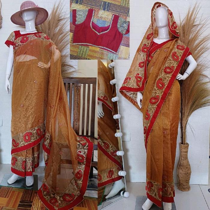 Kain Saree Instan India Mewah Wanita