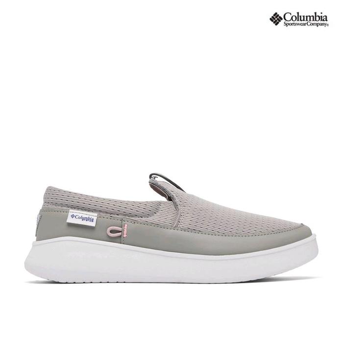 COLUMBIA Women's Slip-on Boatside Breathe Pfg Sepatu Slip-on Wanita Original - Titanium, Sorber