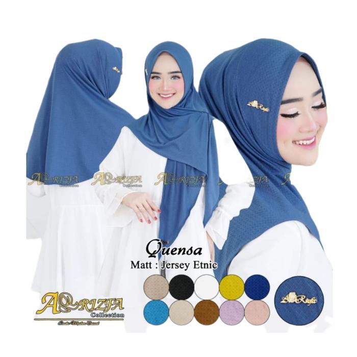 ARRIZFA SEGITIGA INSTAN QUENSA PAD MALAY Muslim Kerudung Dewasa Jilbab Panjang Simple