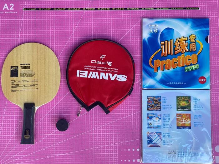 BET RAKITAN T5000 DAWEI PRACTICE+DAWEI PRACTICE SET UP BET PINGPONG
