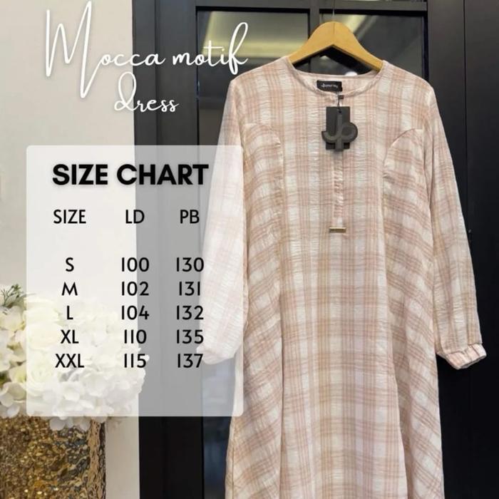 JOURNEY Mocca Dress Motif Salur Bahan Linen Lux Nyaman Busui Casual Wanita Kotak Katun Midi terlaris