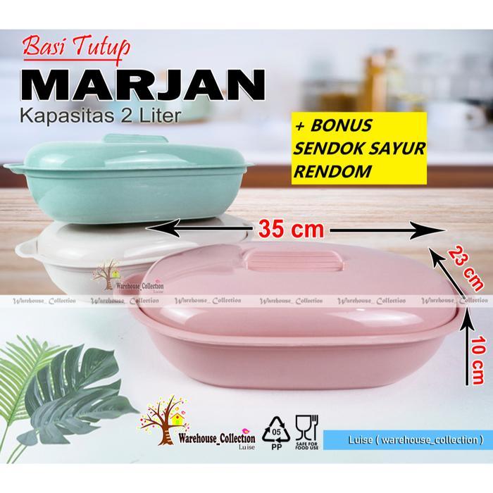 (3pcs) Wadah Sayur Oval + Tutup Basi Oval  + ( BONUS 3 Sendok Sayur Rendom) || Basi Oval Jumbo Tebal