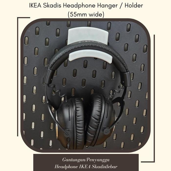 IKEA Skadis Headphone Hanger / Holder (55mm wide)Gantungan/Penyangga Headphone IKEA Skadis (lebar 55