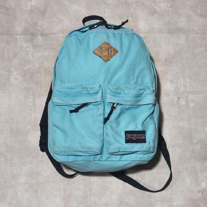 Tas daypack jansport biru muda bekas