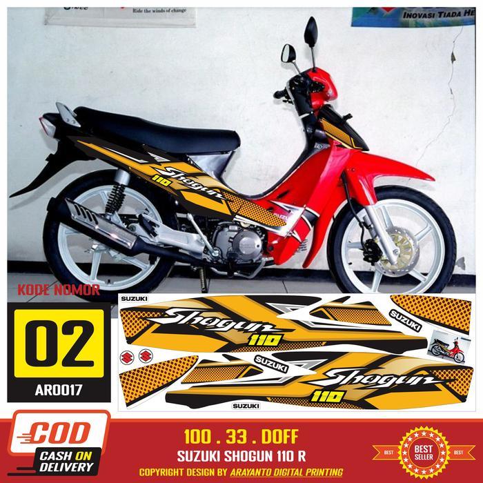 Stiker Striping Suzuki Shogun 110 R Variasi Decal AR0017 Doff/Glossy