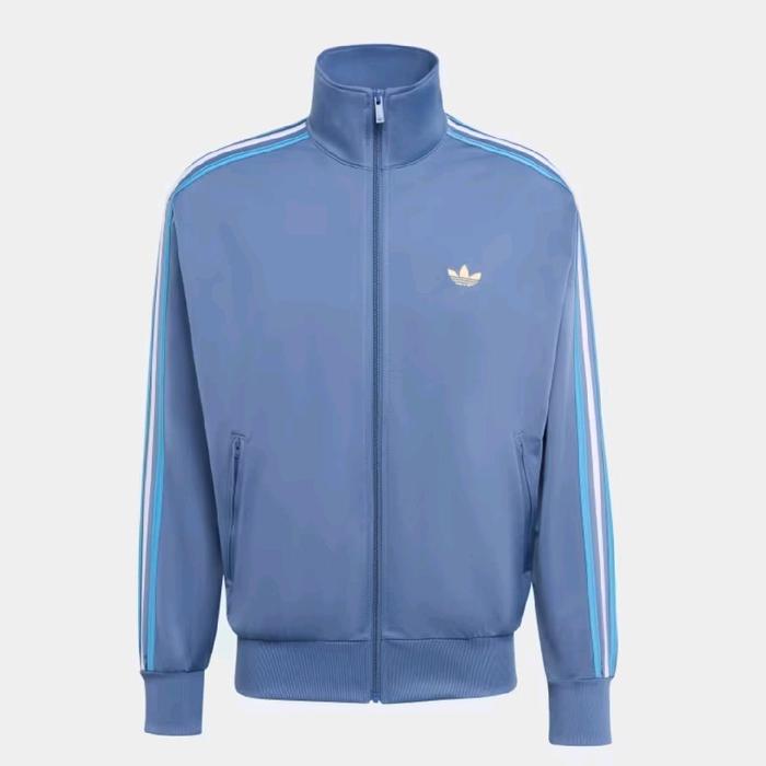 Adidas Firebird TT Track Top Jaket Casual Original - Light Blue - L Loose Fit  Sport Logo