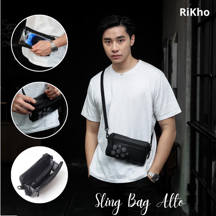 Rikho Tas Selempang Sling Bag Hanging Bag Alto Pria Cowok