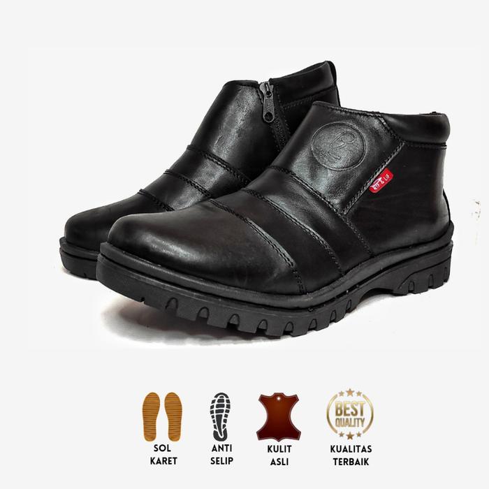 Sepatu Kickers / Sepatu Boots Pria untuk Kerja Bahan Kulit 100% Original / Sepatu Buts Cowok Keren M