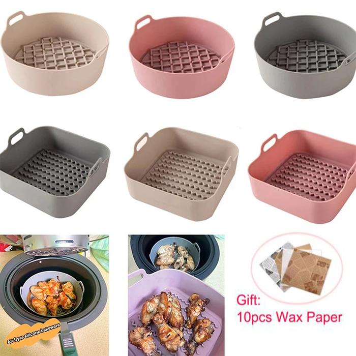 AirFryer Silicone Pot Baking Replacement Square Tray Air Fryer Oven