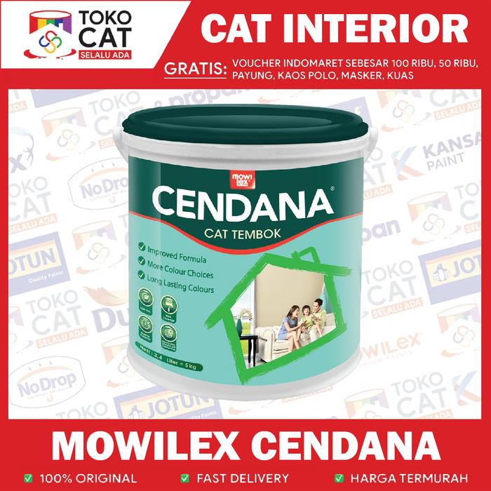 Cat Tembok Interior // Mowilex Cendana Cat Tembok Readymix GENTLE WHITE 5Kg // Kemasan Galon