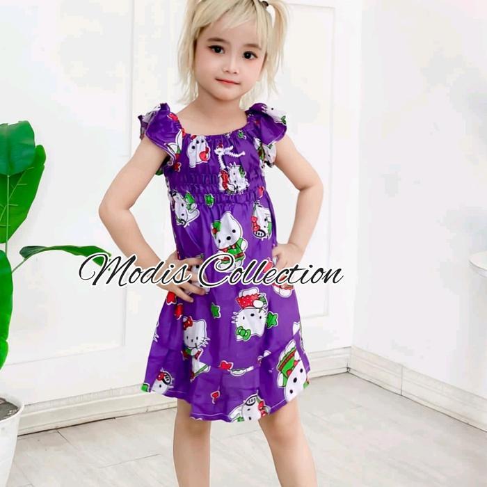 5 Pcs Daster Anak Smoke Bagian Dada Full Karet