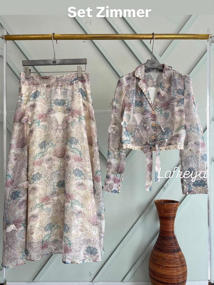 Cleome Lafreya One Set zimmer Lizzie Zimmer L  Fashion Muslim Wanita LFY