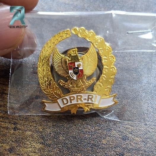 Terbaru Pin Logo Dpr Ri, Dpd, Mpr Kuningan Sepuh Emas