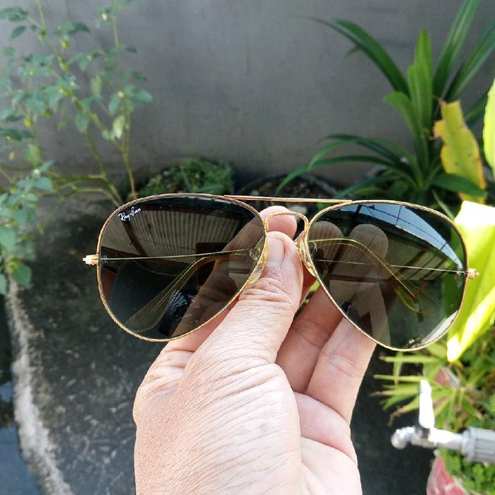 rayban bl usa orjinal Aviator lensa G15 size 58[]14 Sunglasses