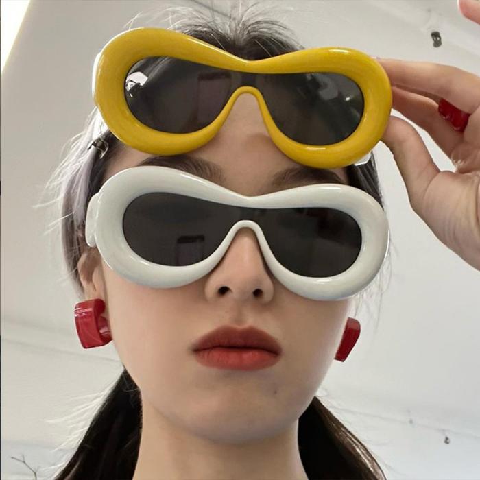 Kacamata Hitam Gelembung Tiga Dimensi Kaca mata Lucu Kepribadian Modis Berpose One-piece MK